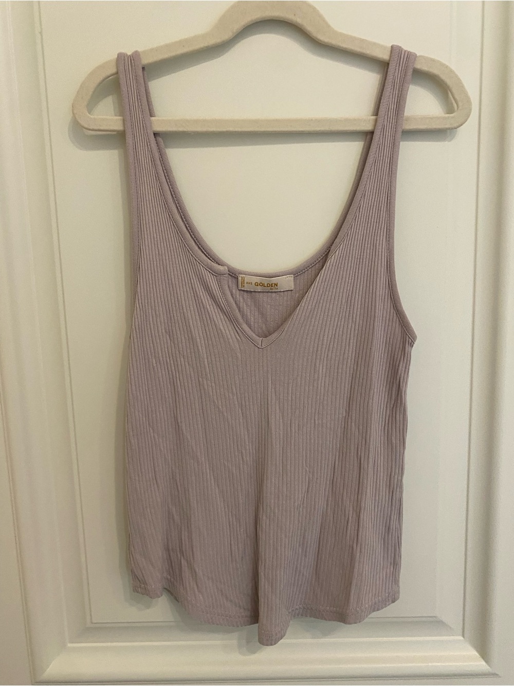 Aritzia Ribbed Tank in Dusty Lavender